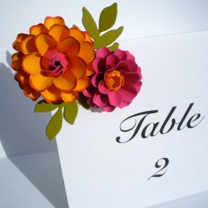 The Zinnia Table Number Cards